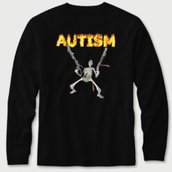 Autism Skeleton Meme Long Sleeve T-Shirt