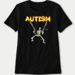 Autism Skeleton Meme Ladies Boyfriend Shirt
