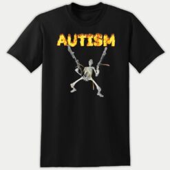 Autism Skeleton Meme Vintage Premium SS T-Shirt