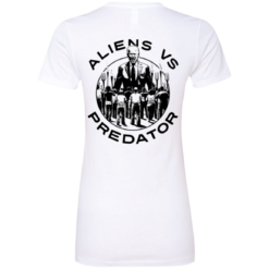 [Back] Biden Aliens Vs Predator Ladies Boyfriend Shirt
