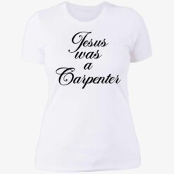 Sabrina Carpenter Wearing Jesus Was A Carpenter Ladies Boyfriend Shirt