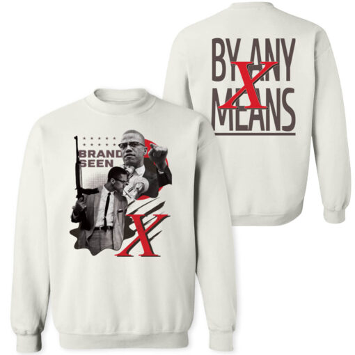 [Front+Back] Anthony Edwards Brand Seen Malcolm X By Any Means Sweatshirt