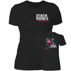 [Front+Back] Flamingo Operator Stack Bodies Ladies Boyfriend Shirt