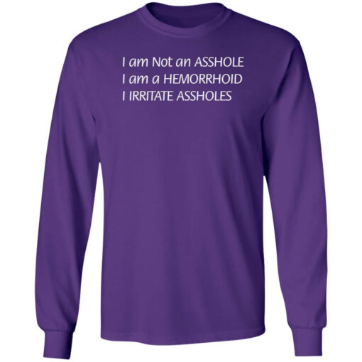 I Am Not An Asshole I Am A Hemorrhoid I Irritate Assholes Long Shirt