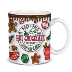 3D Christmas Hot Cocoa Inflated Mug Wrap
