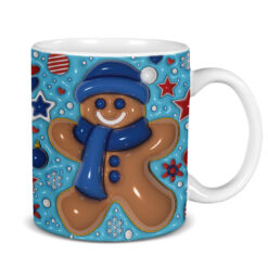 3D Gingerbread Mug Wrap Christmas Mug Wrap
