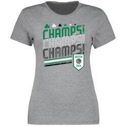 Boston Basketball Champs Champs Champs 2024 Ladies Boyfriend Shirt