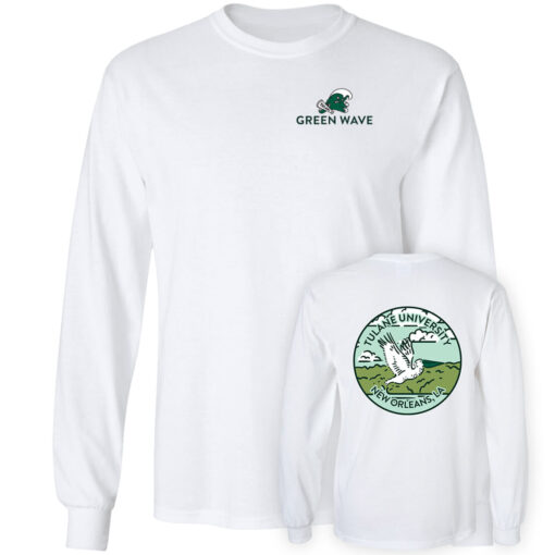 [Font+Back] Tulane Green Wave New Orleans La Long Sleeve T-Shirt
