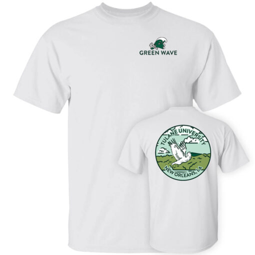 [Font+Back] Tulane Green Wave New Orleans La T-Shirt