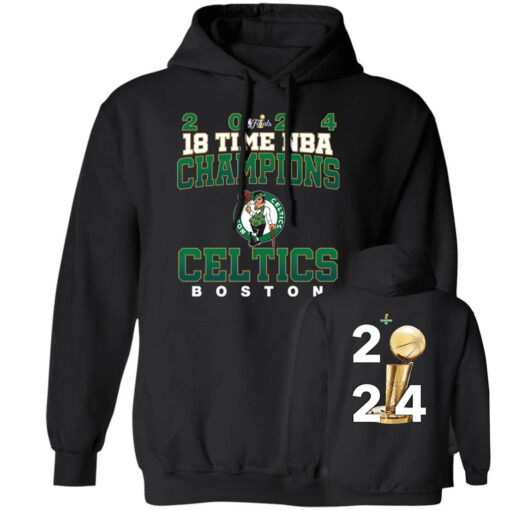 [Front+Back] 2024 Boston Celtics 18 Time Champs Hoodie