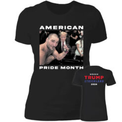 [Front+Back] American Pride Trump Strickland 2024 Ladies Boyfriend Shirt