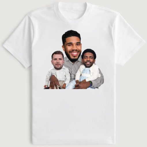 Jayson Tatum Carrying Luka Doncic And Kyrie Irving T-Shirt