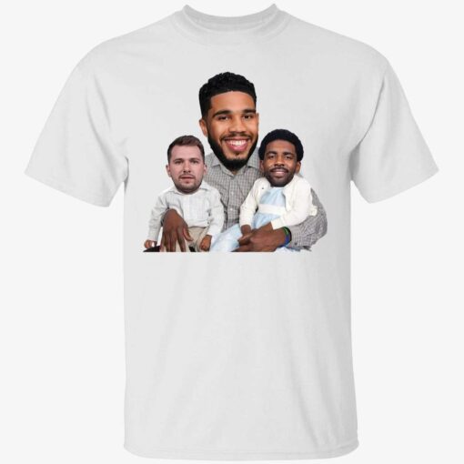 Jayson Tatum With Adopted Sons Kyrie Irving And Luka Doncic Shirt