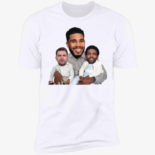 Jayson Tatum With Adopted Sons Kyrie Irving And Luka Doncic Premium SS T-Shirt