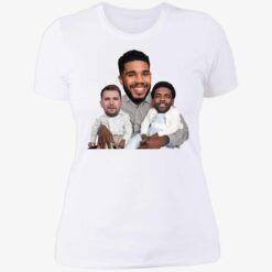 Jayson Tatum With Adopted Sons Kyrie Irving And Luka Doncic Ladies Boyfriend Shirt