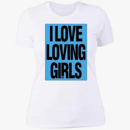Jen Beattie Wearing I Love Loving Girls Ladies Boyfriend Shirt