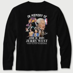 Jerry West 1938-2024 Thank You for the Memories Long Sleeve T-Shirt