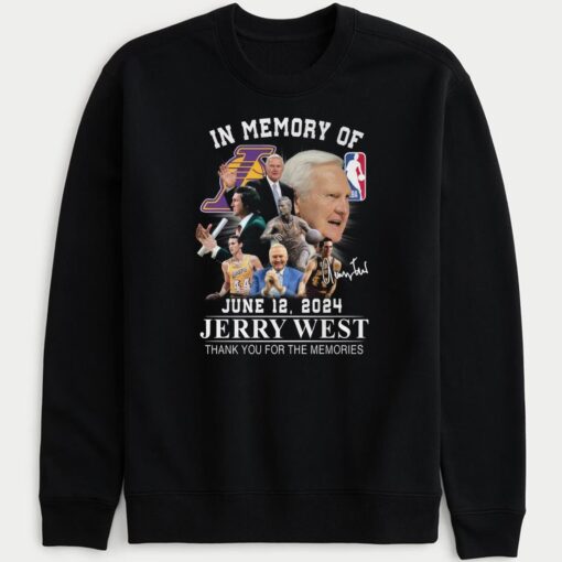 Jerry West 1938-2024 Thank You for the Memories Sweatshirt