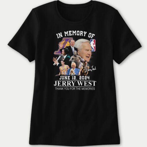 Jerry West 1938-2024 Thank You for the Memories Ladies Boyfriend Shirt