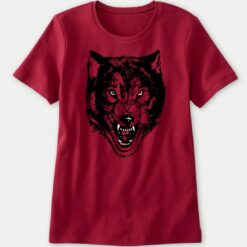 Wolfpac Wolf Red Ladies Boyfriend Shirt
