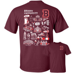[Front+Back] Brown University Bears Hand Sketched T-Shirt