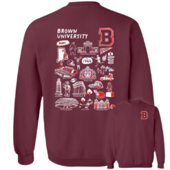 [Front+Back] Brown University Bears Hand Sketched Sweatshirt